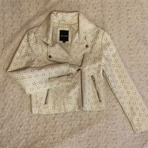 ✨ME JANE leather white jacket